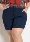 Marguerite - Short com Amarração Preto Plus Size - variação: Marinho