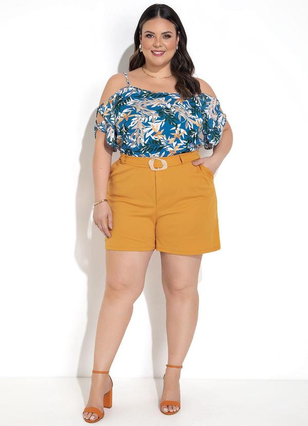 Marguerite - Short Mostarda em Malha 3