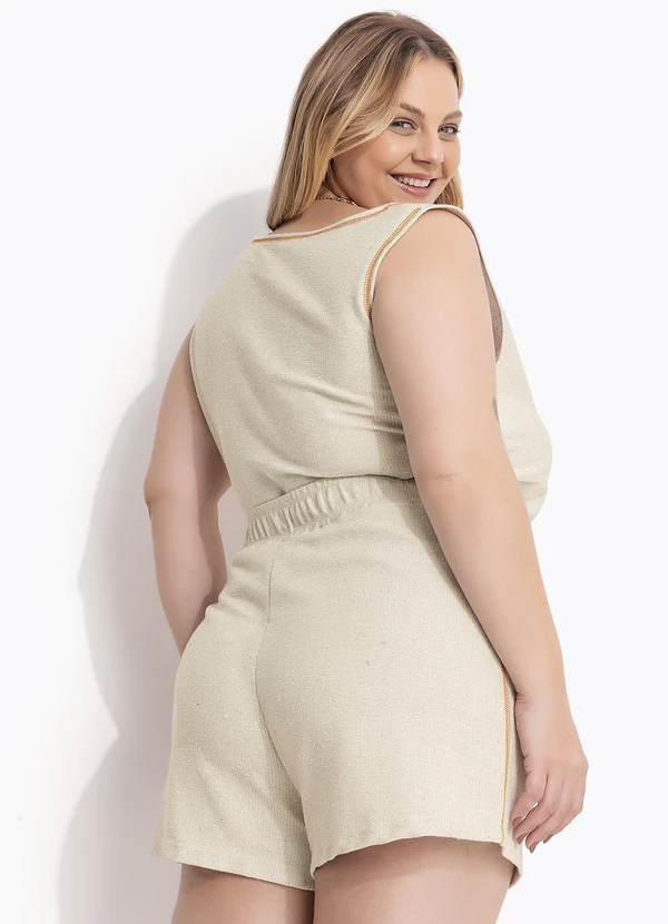 Marguerite - Short Natural em Moletinho 2
