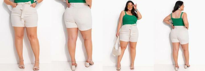 Short Off White em Jeans