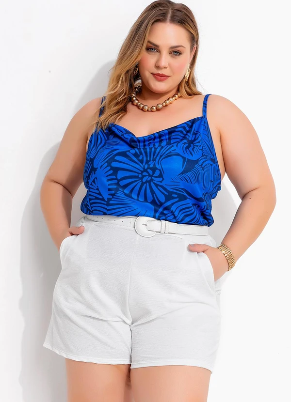 Marguerite - Short Off White em Malha Anarruga 3