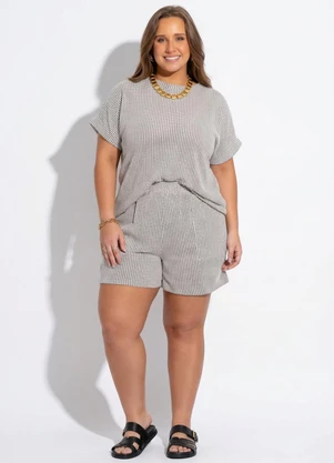 Marguerite - Short Off White em Tweed - MARGUERITE