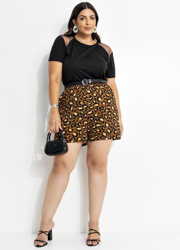 Marguerite - Short Onça em Malha de Viscose 4