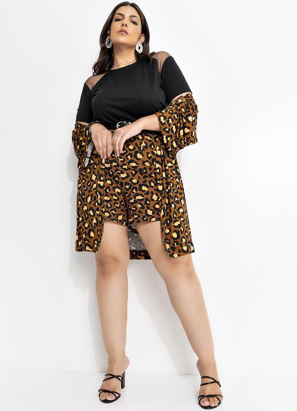 Marguerite - Short Onça em Malha de Viscose 2