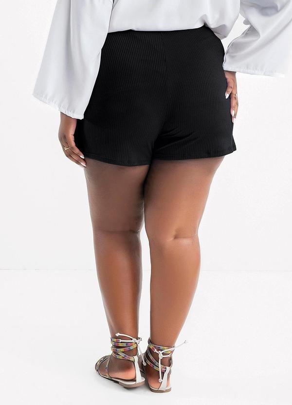 Marguerite - Short Preto em Canelado 2