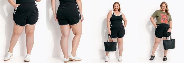 Short Preto em Malha