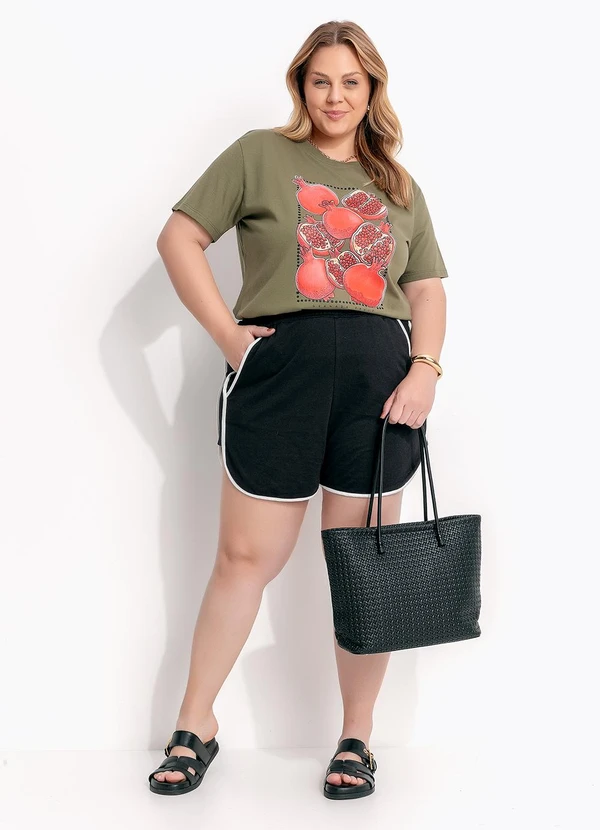 Marguerite - Short Esporte Preto em Meia Malha 5