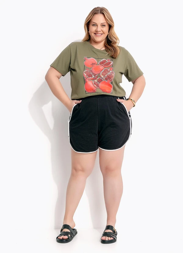 Marguerite - Short Esporte Preto em Meia Malha 7