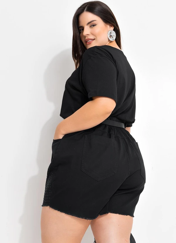 Marguerite - Short Preto em Sarja 4