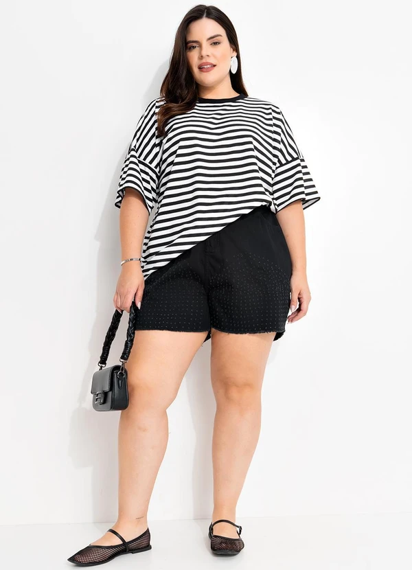 Marguerite - Short Preto em Sarja 5