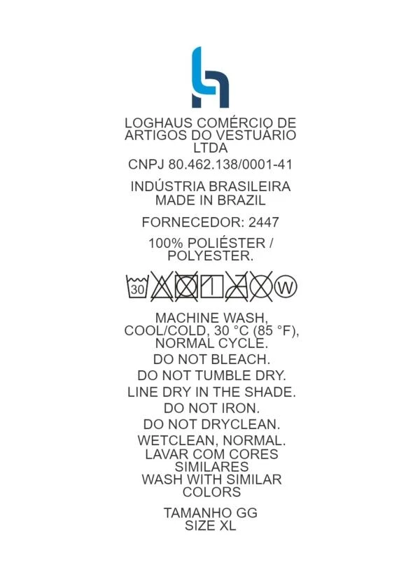 Short Psicodélico Azul em Malha Marguerite