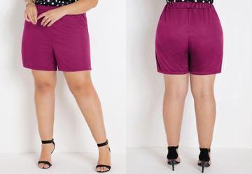 Short Prpura em Malha