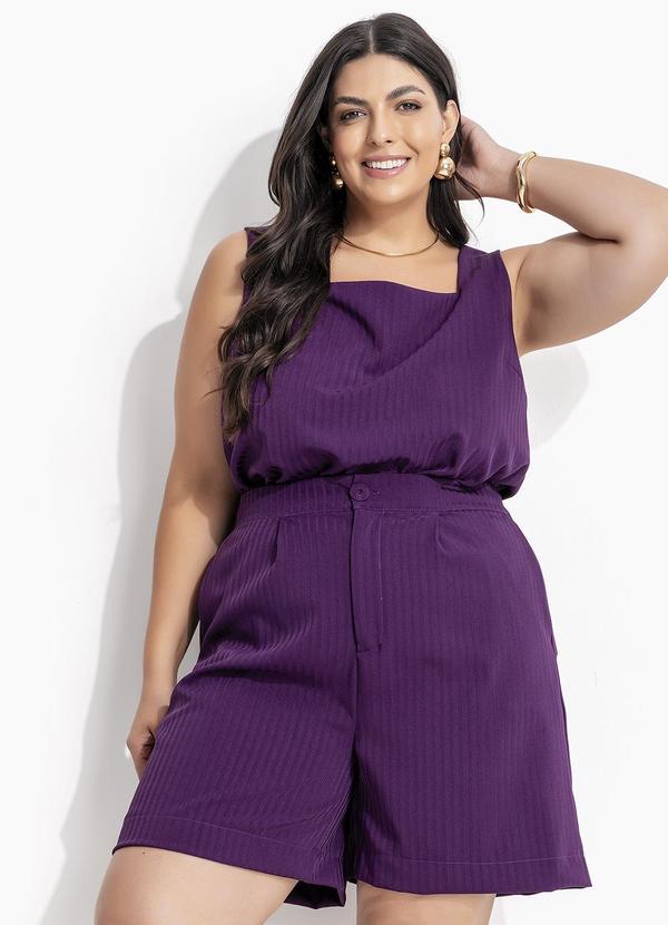 Short (Roxo) em Alfaiataria Two Way