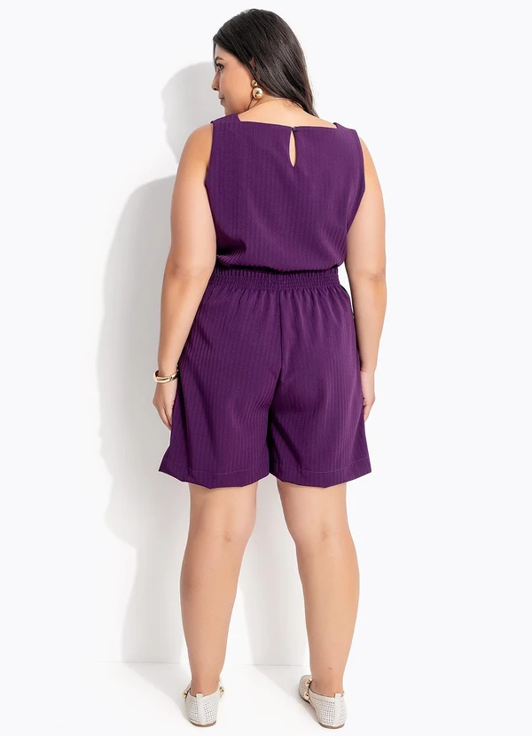 Marguerite - Short Roxo em Alfaiataria Two Way 7
