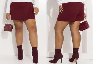 Short Saia Bord em Malha Crepe