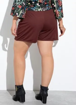 Marguerite - Short-Saia Marrom em Cirrê - MARGUERITE