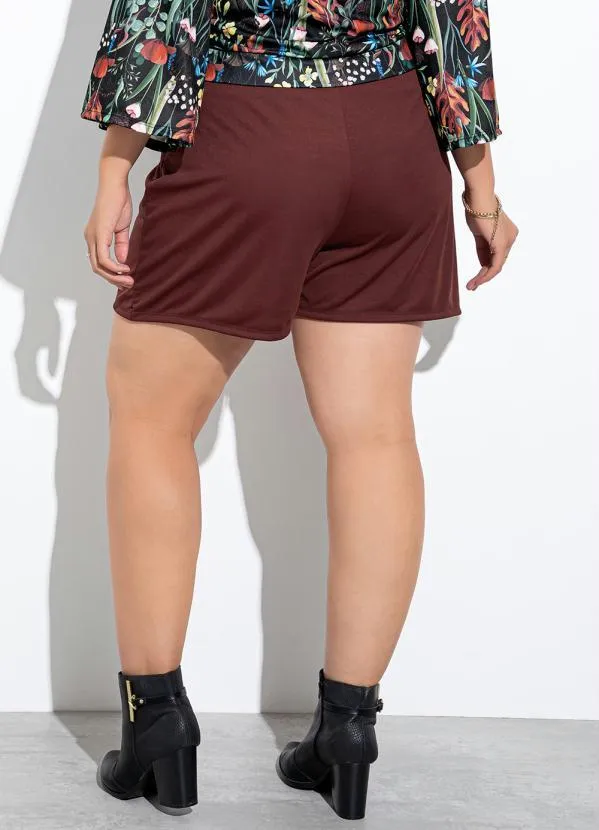 Marguerite - Short-Saia Marrom em Cirrê 2