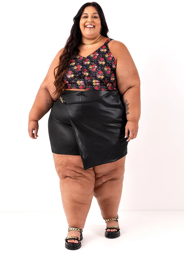 Marguerite - Short Saia Preto em Cirrê 6