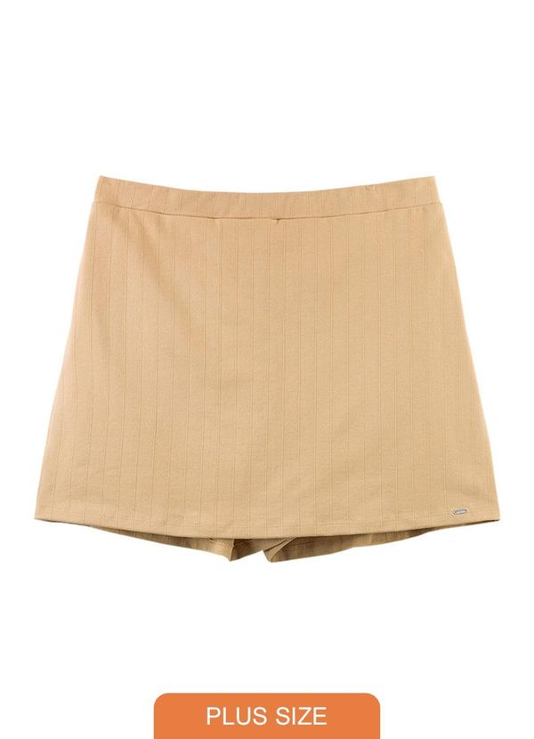 Rezzato - Short Saia Texturizado Adulto Plus Size Bege 1