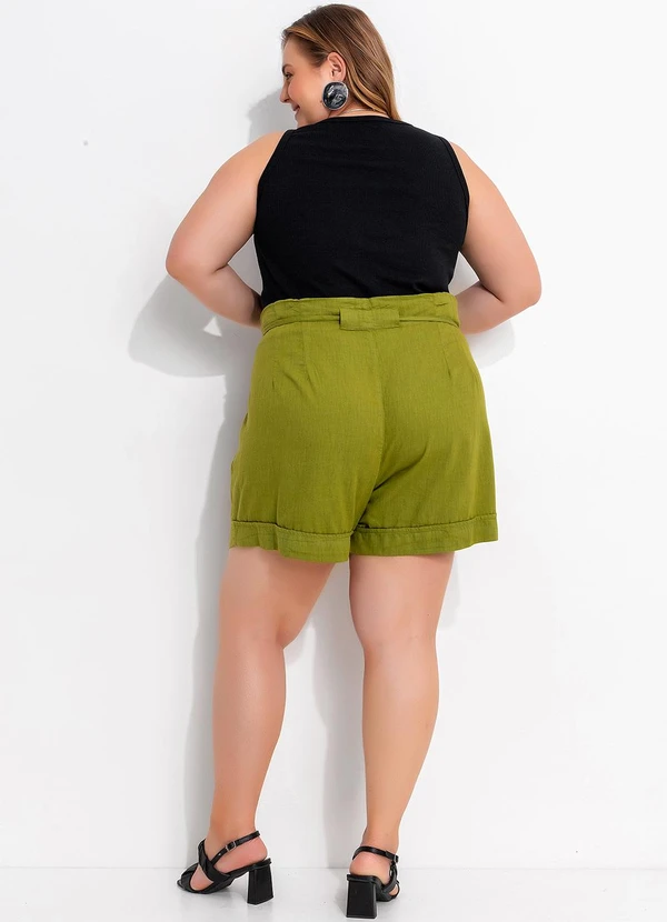 Marguerite - Short Verde Claro em Tecido de Liocel 5