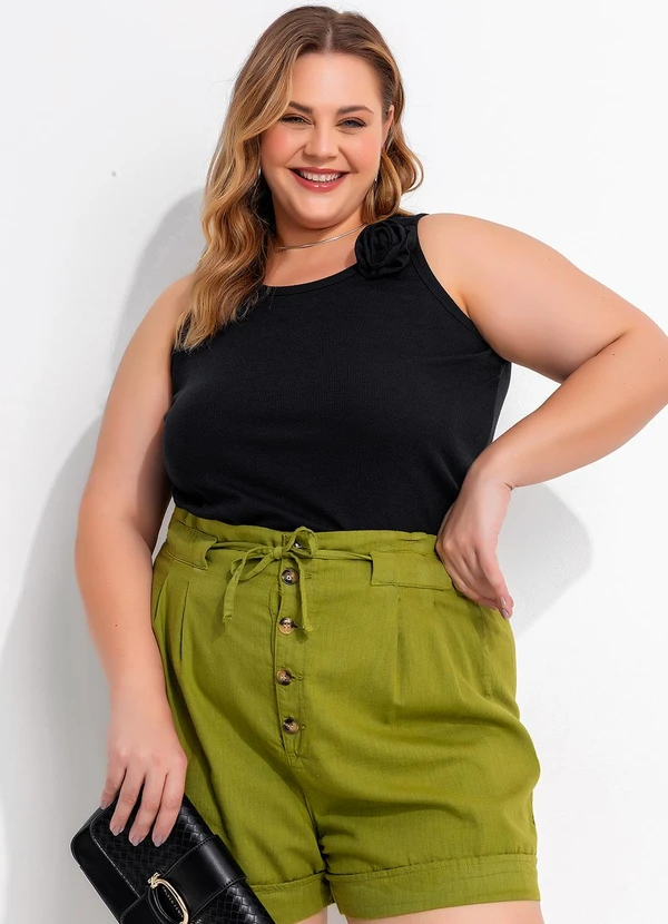 Marguerite - Short Verde Claro em Tecido de Liocel 8