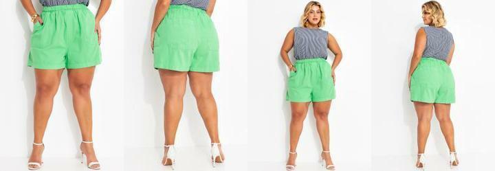 Short Verde em Sarja