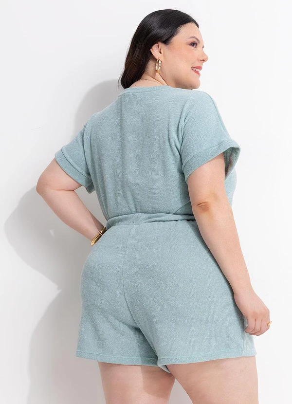 Marguerite - Short Verde Menta em Malha de Tricô 3