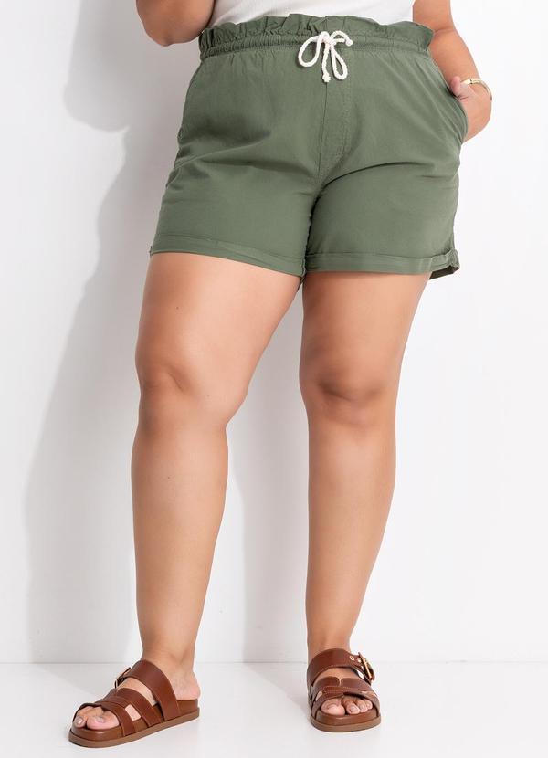 Short (Verde Militar) em Jeans