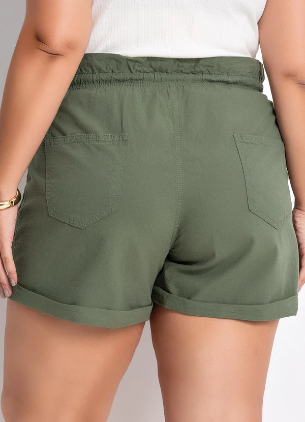 Marguerite - Short Verde Militar em Jeans 2