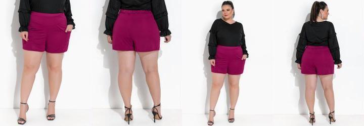 Short Vinho em Malha Piquet