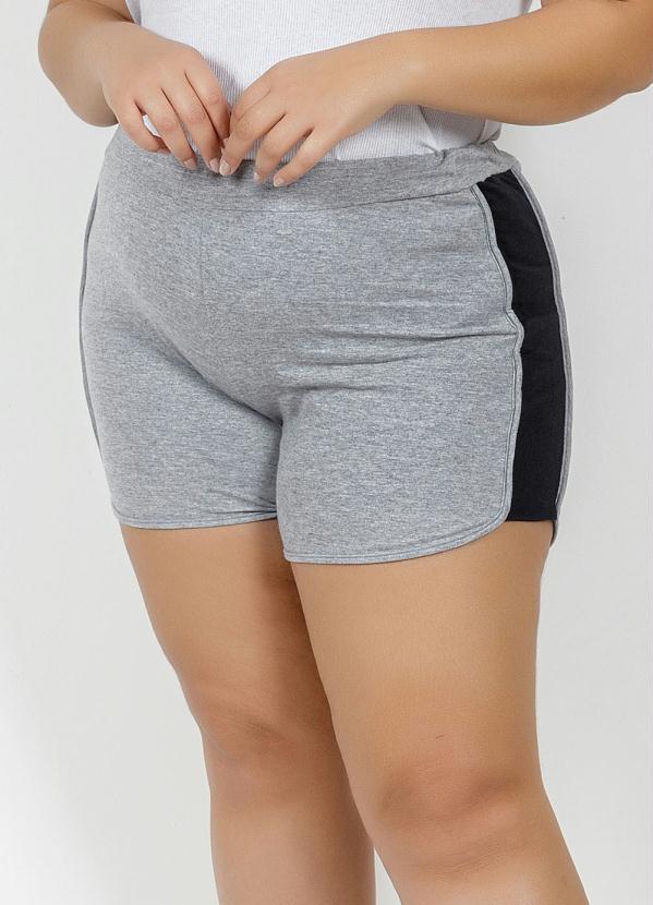 Outlet - Shorts Boxer Bicolor Preto e Mescla Marguerite 2