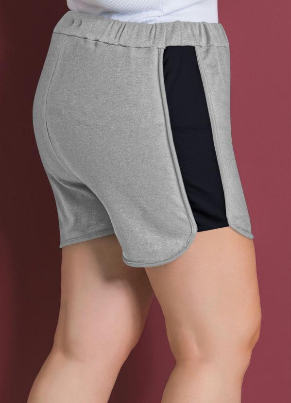 Outlet - Shorts Boxer Bicolor Preto e Mescla Marguerite 6