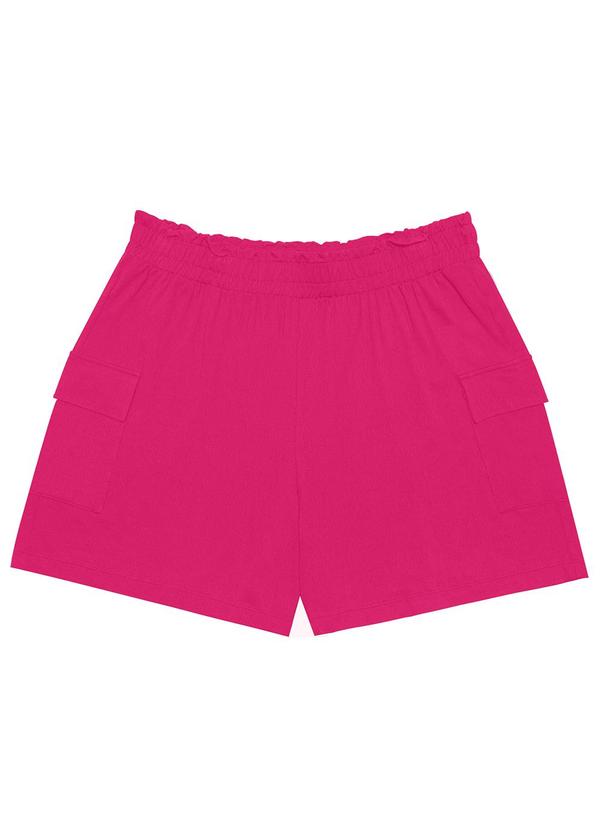 Secret Glam - Shorts Cargo Feminino Plus Size Rosa