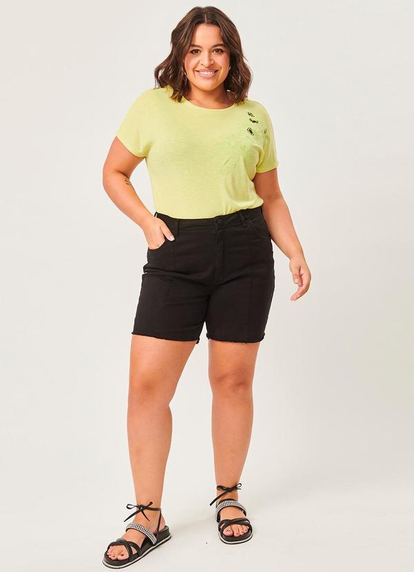 Lisamour - Shorts em Sarja Preto 1