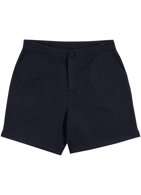 Cativa Plus Size - Shorts em Tecido Alfaiataria Preto 3