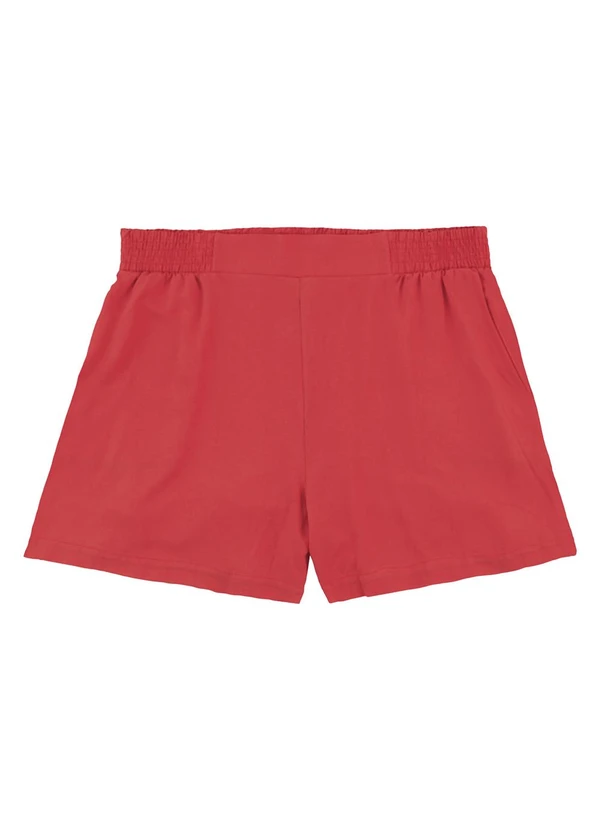 Malwee - Shorts em Viscolinho com Bolso PlusVermelho 6