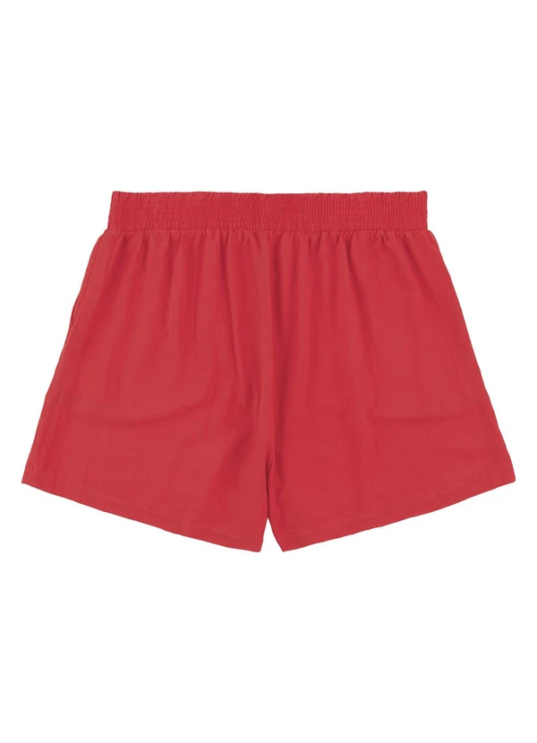 Malwee - Shorts em Viscolinho com Bolso PlusVermelho 7