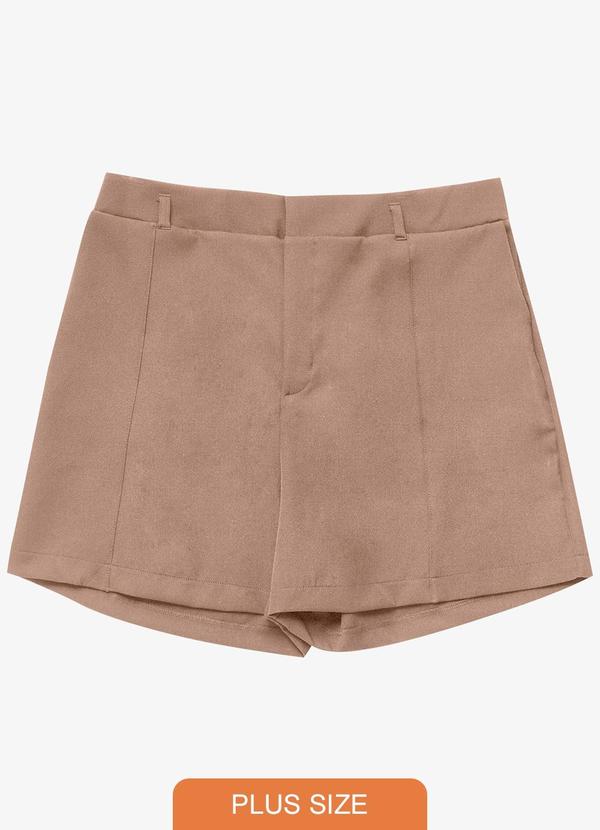 Secret Glam - Shorts Feminino Alfaiate Marrom