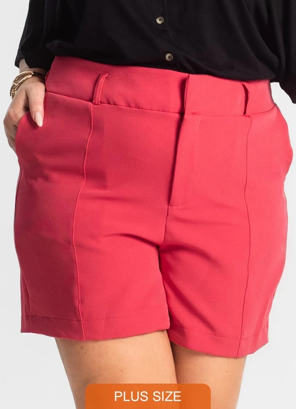 Secret Glam - Shorts Feminino Alfaiate Vermelho 1
