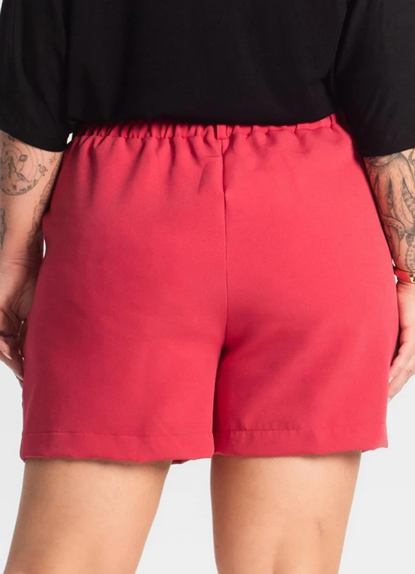 Secret Glam - Shorts Feminino Alfaiate Vermelho 2