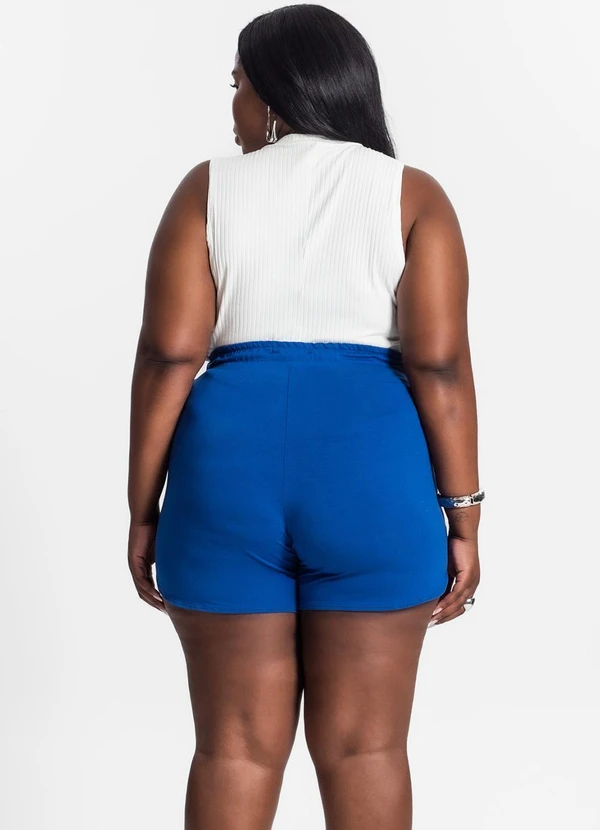 Secret Glam - Shorts Feminino Plus Size Azul 4