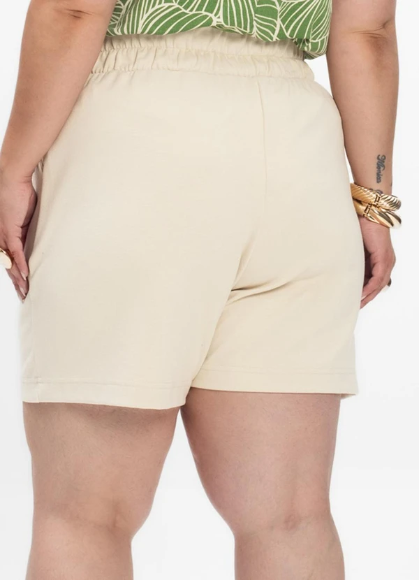 Secret Glam - Shorts Feminino Plus Size Bege 2