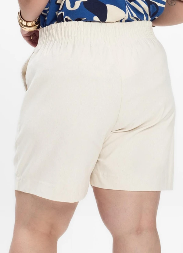 Secret Glam - Shorts Feminino Plus Size Bege 2