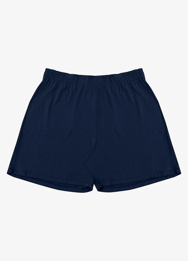 Secret Glam - Shorts Feminino Plus Size com Bolsos Glam Azul 1