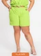 Secret Glam - Shorts Feminino Plus Size Crepe Light Azul - variação: Verde