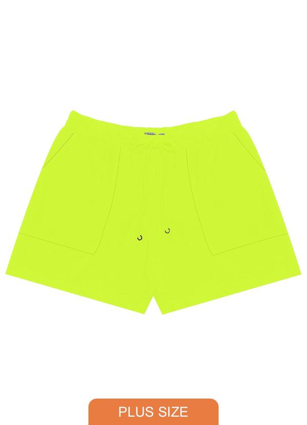 Secret Glam - Shorts Feminino Plus Size em Moletinho Verde