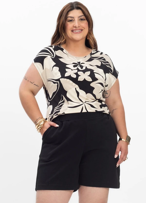 Secret Glam - Shorts Feminino Plus Size Preto 3