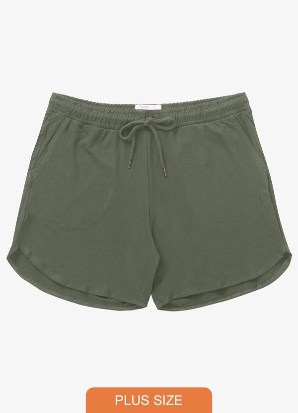 Secret Glam - Shorts Feminino Plus Size Verde