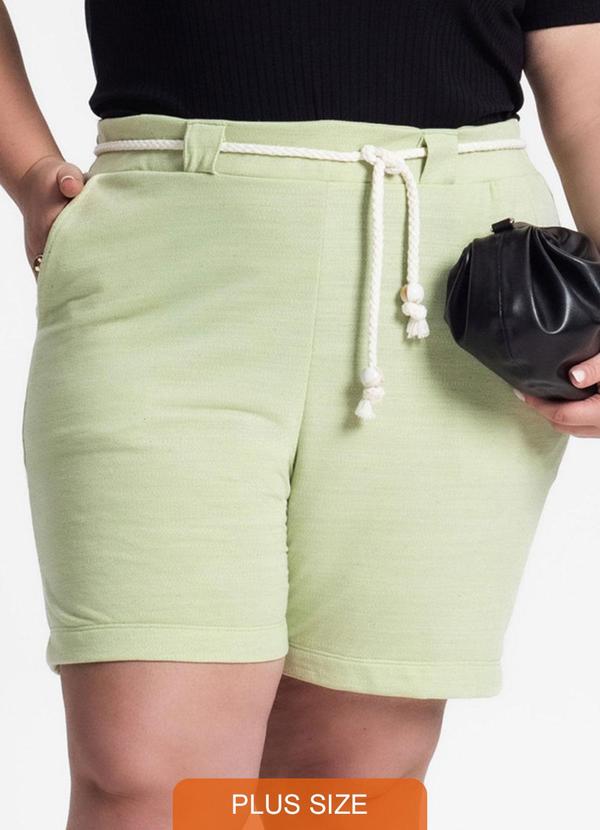 Secret Glam - Shorts Feminino Plus Size Verde
