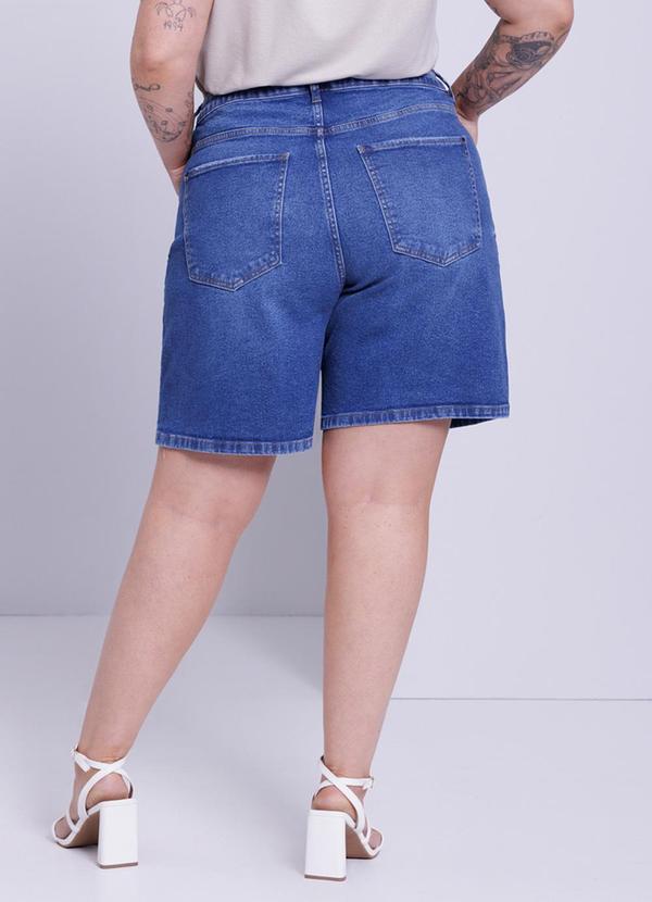 Lunender Mais Mulher - Shorts Jeans Boyfriend Plus Size Azul 3